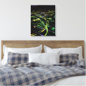 Bright Abstract Waves Canvas Afdruk (Insitu (Slaapkamer))