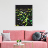 Bright Abstract Waves Canvas Afdruk (Insitu (Woonkamer))
