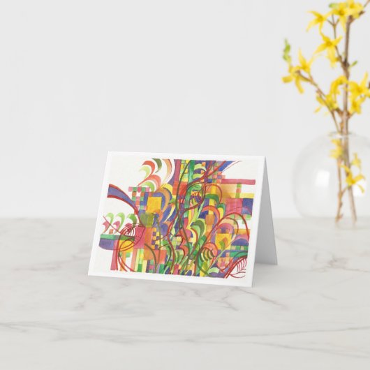 Bright Abstracte notitieblok Kaart (Gele Bloem)