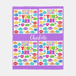 Bright Affirmation- Motivatie klaslokaal Decor Fleece Deken