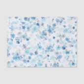 Bright Airy Blue Summer Floral Pattern Tissuepapier (Voorkant)