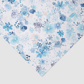 Bright Airy Blue Summer Floral Pattern Tissuepapier (Detail)