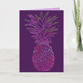 Bright ananas Happy Birthday Kaart (Voorkant)