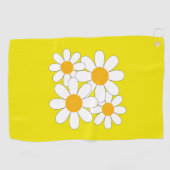 Bright and Bold Daisy Golfhanddoek (Horizontaal)