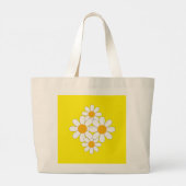 Bright and Bold Daisy Grote Tote Bag (Achterkant)