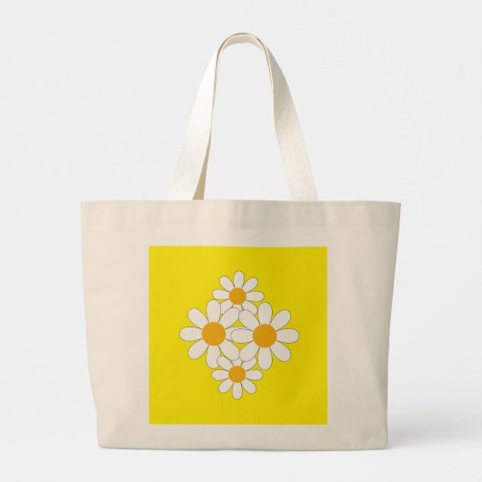 Bright and Bold Daisy Grote Tote Bag (Achterkant)