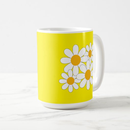 Bright and Bold Daisy Koffiemok (Voorkant rechts)