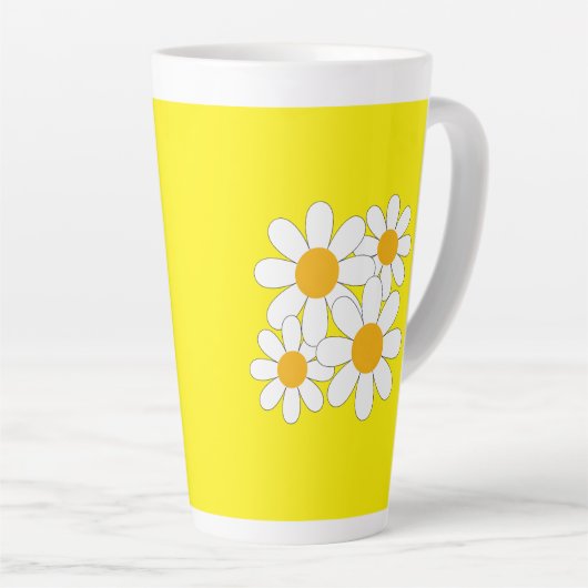 Bright and Bold Daisy Latte Mok (Rechterhoek)