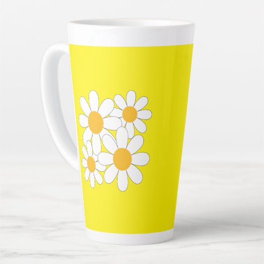 Bright and Bold Daisy Latte Mok (Linkerhoek)