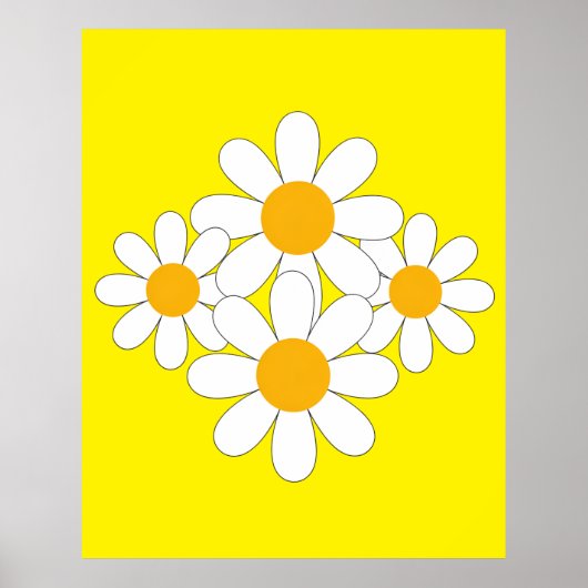 Bright and Bold Daisy Poster (Voorkant)