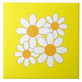 Bright and Bold Daisy Tegeltje
