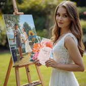 bright and bold vibrant floral bridal shower kaart