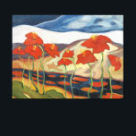 Bright and Cheerful, Landscape with Flowers, Canvas Afdruk<br><div class="desc">Bright and cheerful, landscape with colorful red flowers by Zolo Palugyay.</div>