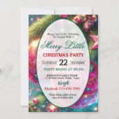 Bright and Colorful Christmas Party Invitation Kaart (Voorkant)