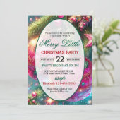 Bright and Colorful Christmas Party Invitation Kaart (Staand voorkant)