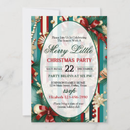 Bright and Colorful Christmas Party Invitation Kaart