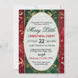 Bright and Colorful Christmas Party Invitation Kaart