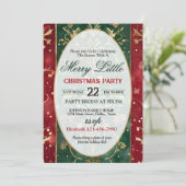 Bright and Colorful Christmas Party Invitation Kaart (Staand voorkant)