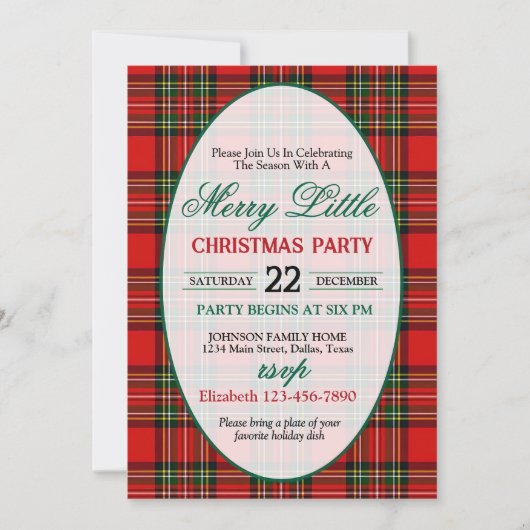 Bright and Colorful Christmas Party Invitation Kaart (Voorkant)
