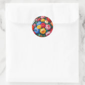 Bright and colorful roses ronde sticker (Tas)