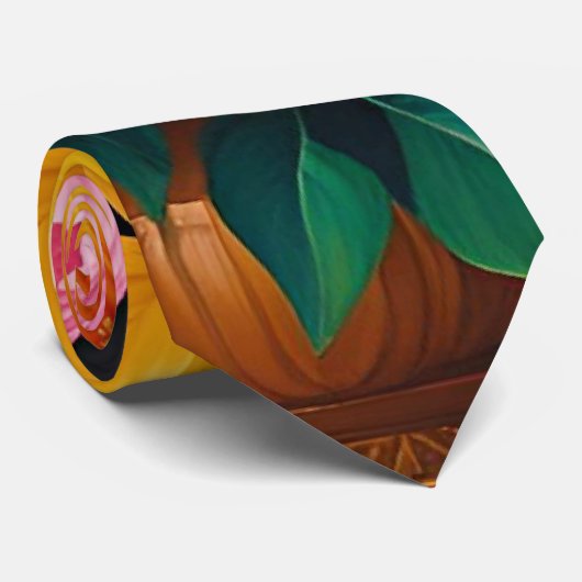 Bright and colorful roses stropdas (Opgerold)