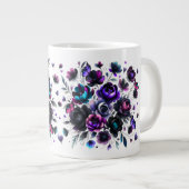 Bright and Dark Floral Fantasy with Butterflies Grote Koffiekop (Voorkant rechts)