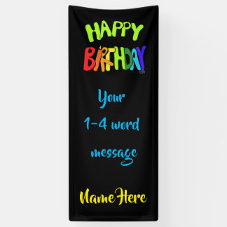 Bright and Happy Birthday Create-Your-Own Spandoek