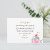 Bright and Happy Pink Flowers Orthodox Baptism Bedankkaart (Staand voorkant)