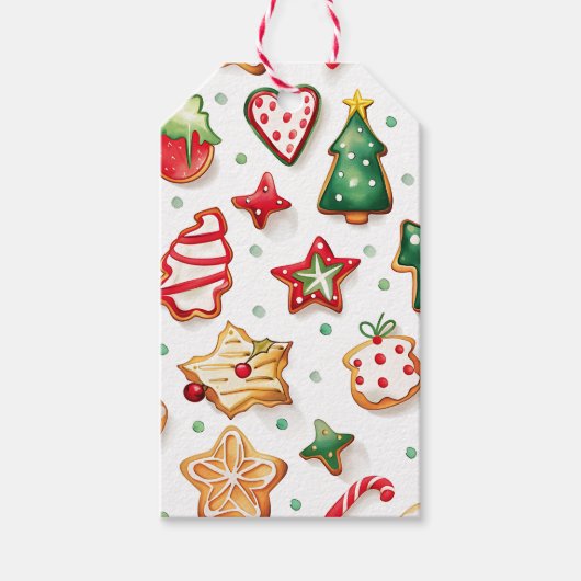 Bright and Joyful Holiday Cookies Cadeaulabel (Voorkant)