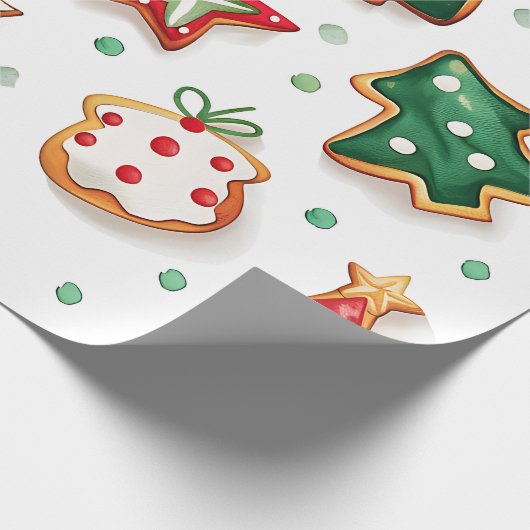 Bright and Joyful Holiday Cookies Cadeaupapier (Hoek)
