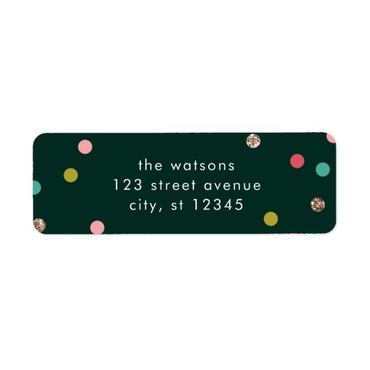 Bright and Merry Holiday Return Adres Labels (Voorkant)