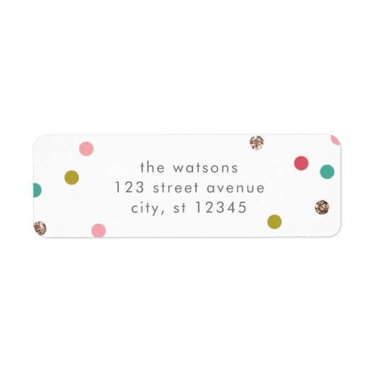 Bright and Merry Holiday Return Adres Labels (Voorkant)