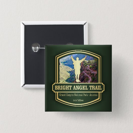 Bright Angel Trail (B) Vierkante Button 5,1 Cm (Voorkant /achterkant)