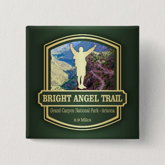 Bright Angel Trail (B) Vierkante Button 5,1 Cm (Voorkant)