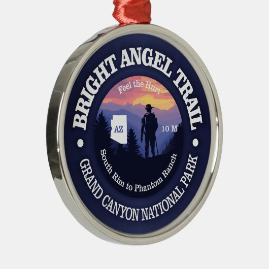 Bright Angel Trail (rd2) Metalen Ornament (Rechts)
