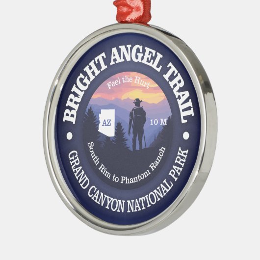 Bright Angel Trail (rd2) Metalen Ornament (Links)