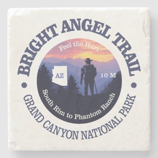 Bright Angel Trail (rd2) Stenen Onderzetter (Voorkant)