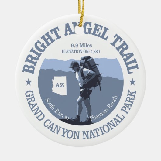 Bright Angel Trail (rd) Keramisch Ornament (Voorkant)