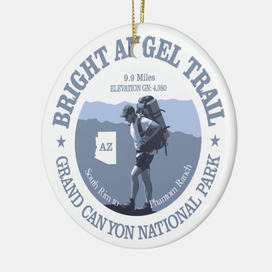 Bright Angel Trail (rd) Keramisch Ornament (Links)