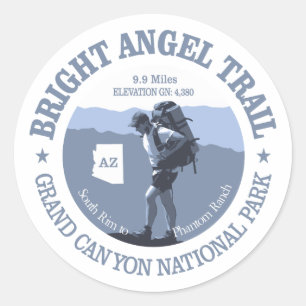 Bright Angel Trail (rd) Ronde Sticker