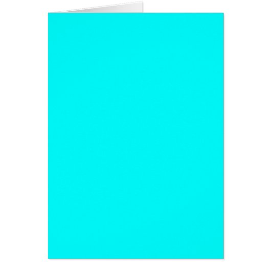 Bright Aqua Blank Wenskaart (Voorkant)