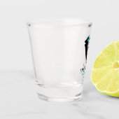 Bright Aqua Bow Stropdas "Best Man" Tuxedo Shot Glas (Links)