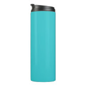 Bright Aqua Tumbler met naam | bewerkbaar Thermosbeker (Geroteerd rechts)