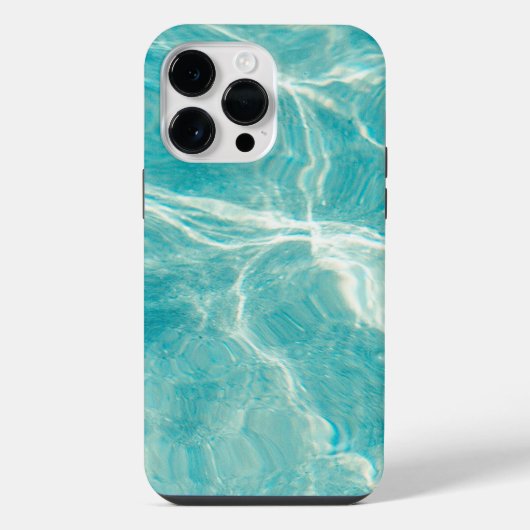 Bright Aqua Yellow and White Phone Case for iPhone Hoesje (Achterkant)