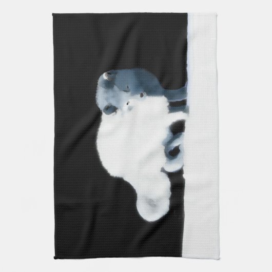 Bright Arctische vos Theedoek (Verticaal)
