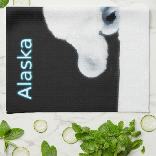 Bright Arctische vos Theedoek (Gevouwen)