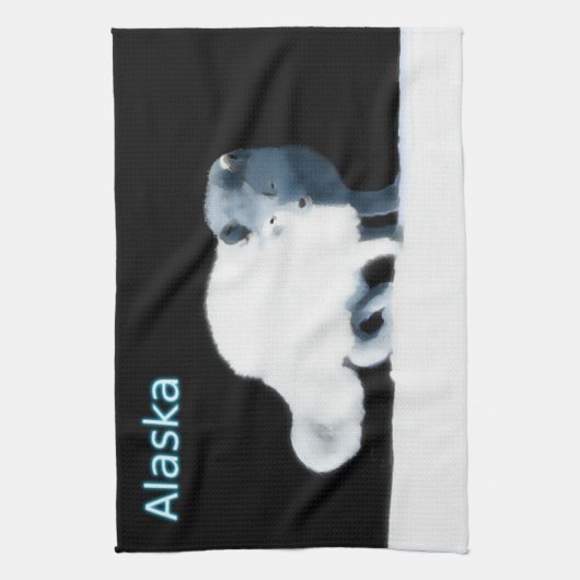 Bright Arctische vos Theedoek (Verticaal)