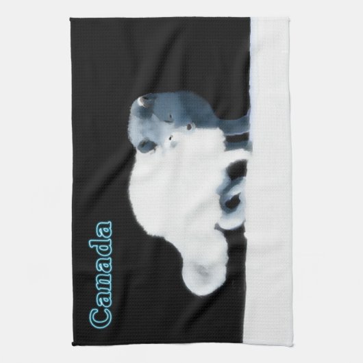 Bright Arctische vos Theedoek (Verticaal)