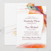 Bright Artsy Abstract Waterverf Brush Bruiloft Kaart (Voorkant / Achterkant)