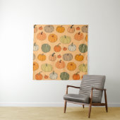 Bright autumn vintage seamless pattern background wandkleed (In situ)
